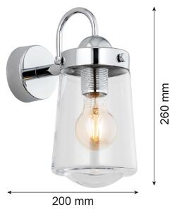 Aplică pentru baie PASADENA 1xE27/15W/230V IP44 Argon 4719