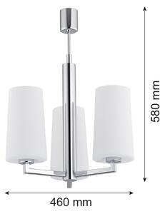 Lustră pe tijă CAMELOT 3xE27/15W/230V crom lucios Argon 1224