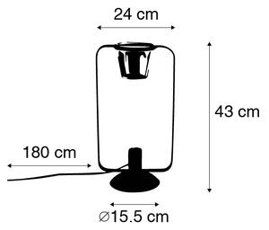 Lampă de masă modernă neagră - Roslina