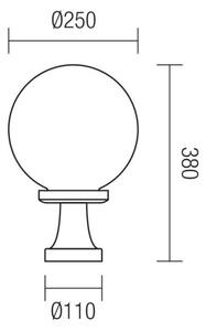 Lampă de exterior SFERA 1xE27/42W/230V IP44 25x38 cm maro Redo 9774
