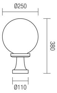 Lampă de exterior SFERA 1xE27/42W/230V IP44 25x38 cm albă Redo 9775