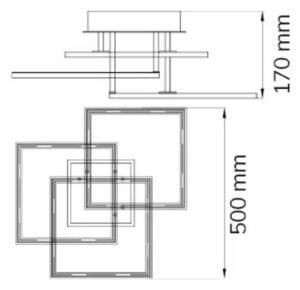 Lustră LED aplicată dimabilă MODESTO LED/33W/230V Wofi 9243.03.10.9300