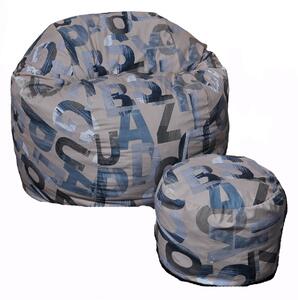 Set Fotoliu Matusalem cu Otoman (suport picioare), Material Textil - Army Scrabble