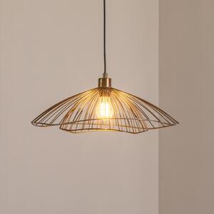Opviq Lampă suspendată Tel, alamă veche, Ø 50 cm, 1 bec, metal, reglabil, Bronz / Alamă Veche, Camera de zi / sufragerie, Metal