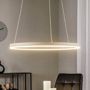 Arcchio Lampă suspendată LED Albiona, bej, 1 inel, Ø 60 cm, reglabil, Bej, Bucătărie, Metal, Modern