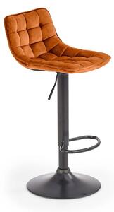 Scaun bar H95, scortisoara - Bluvel 4215/negru, stofa catifelata/metal