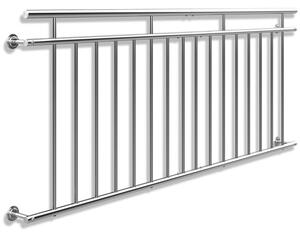 Balustradă franceză pentru fereastră ZOE, 225x90cm, argintiu Monzana