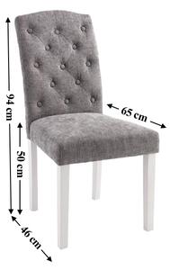 Scaun Living KJCLM056 Gri/Alb