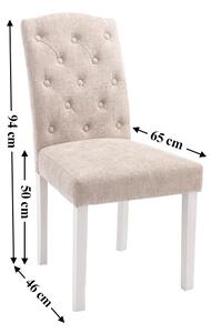 Scaun Living KJCLM056 Bej/Alb