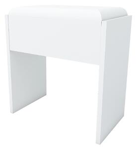 Scăun/taburet pentru masa de toaletă, alb