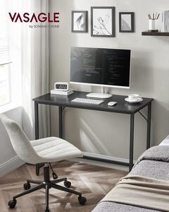 Masă de birou neagră de 50x100x76 cm, stil industrial
