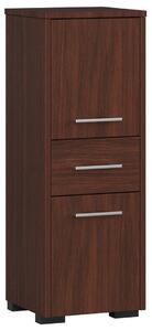 Dulap de baie Fin cu 2 usi 1 sertar si 3 rafturi 30 x 85 x 30 wenge