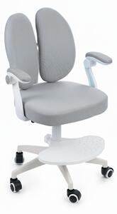 Scaun ergonomic onuvio® reglabil pentru clasele primare - invățarea poziției corecte la birou, suport pentru picioare, manere rabatabile, material rezistent la uzură, murdărie și lichide, cu r