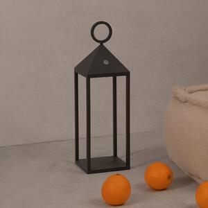 FARO BARCELONA Argus LED lampă de masă reîncărcabilă, gri închis, aluminiu, înălțime 47 cm, Gri, Aluminiu, Modern