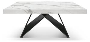 Masa Carole extensibila, picior Mdf - EFECT MARMURA - 160 cm / 90 cm / h 77