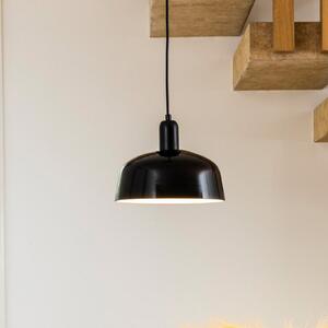 Lampă suspendată Tatawin, negru, sticlă, Ø 18,4 cm