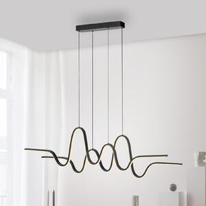 Paul Neuhaus Lampă suspendată LED Altitude, negru, lungime 125 cm, reglabil, Negru, Camera de zi / sufragerie, Metal, Modern