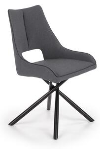 Scaun tapitat K409, gri inchis, 49x52x84 cm