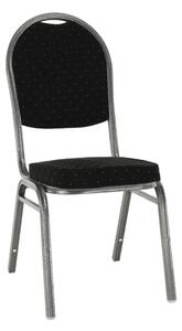 Scaun, stivuitor, material negru/ cadru gri, JEFF 3 NEW
