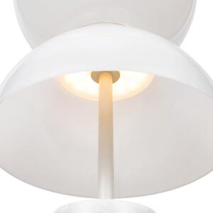 Maytoni LED lampă de masă Kyoto, alb, înălțime 46 cm, marmură, Alb, Camera de zi / sufragerie, Metal