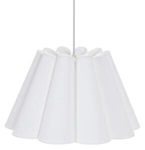PR Home Lampă suspendată Classic, bumbac, alb, Ø 32 cm, reglabil, Alb, Camera de zi / sufragerie, Țesătură / Textil, Scandinavă