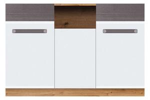 Comoda Martin, gri/alb, PAL, 135x90x43 cm