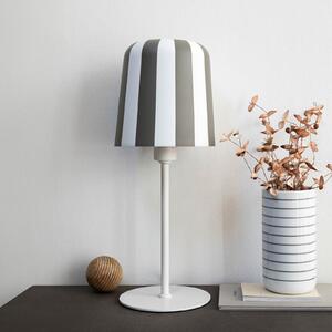 Dyberg Larsen Lampă de masă Gry, gri/alb, înălțime 49,5 cml, Gri, Camera de zi / sufragerie, Metal, Design
