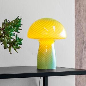Dyberg Larsen Lampă de masă Mushroom, verde, înălțime 23 cm, sticlă, Verde, Camera de zi / sufragerie, Sticlă, Design