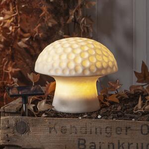 Sandy LED lumină solară, 16 cm, alb, plastic, formă de ciupercă