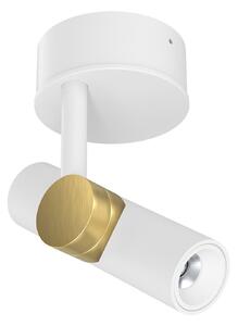 Linea Light Spot LED pentru tavan Goose, alb/culoare aurie, aluminiu, 2.700 K, Alb, Camera de zi / sufragerie, Aluminiu, Modern