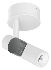 Linea Light Spot LED pentru tavan Goose, alb/color nichel, aluminiu, 2.700 K, Alb, Camera de zi / sufragerie, Aluminiu, Modern
