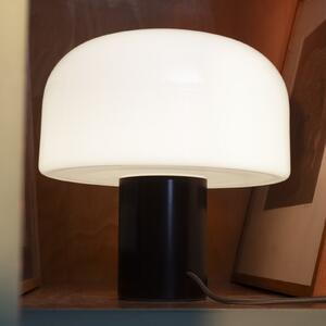 FLOS Bellhop Glass T lampă de masă, maro ciocolată, înălțime 34 cm, reglabil, Alb, Camera de zi / sufragerie, Sticlă