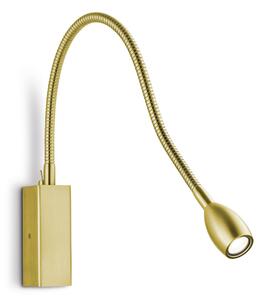 Knapstein Banu Aplică de perete LED cu întrerupător, alamă, 30 cm, Auriu / Alamă, Camera de zi / sufragerie, Aluminiu