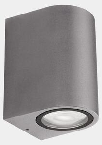 LEDS-C4 Lampă de perete pentru exterior Eko Single, gri, lățime 7 cm, aluminiu, reglabil, Gri, Aluminiu, Modern