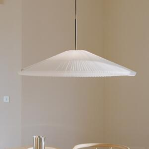 New Works Lampă suspendată LED Nebra, Ø 90 cm, alb, personalizabilă, reglabil, Alb, Camera de zi / sufragerie, Țesătură / Textil, Design