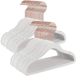 Set de 50 umerase de catifea pentru copii, Songmics, Alb, 30x0.5x20.5 cm