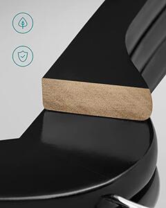 Set de 10 umerase din lemn, Songmics, Negru, 44.5x1.2x23.5 cm