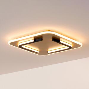 Lucide Plafonieră LED Andreas, unghiulară, 40 cm x cm, aur mat, Auriu / Alamă, Camera de zi / sufragerie, Metal, Modern