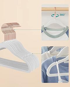 Set de 50 umerase de catifea pentru copii, Songmics, Alb, 30x0.5x20.5 cm