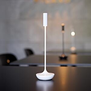 Sigor Nucandle LED lampă de masă reîncărcabilă, alb, IP54, dimabil, reglabil, Alb, Camera de zi / sufragerie, Aluminiu
