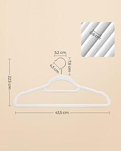 Set de 30 umerase de catifea, Songmics, Alb, 42.7x22x0.6 cm