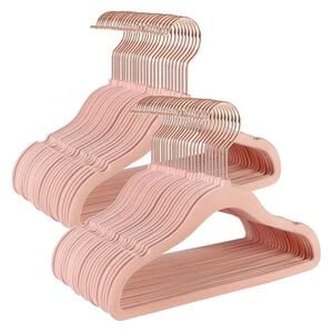 Set umerase de catifea Songmics Roz 30x20.5x0.5 cm