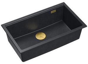 Chiuveta din granit Logan 110 Black Metallic
