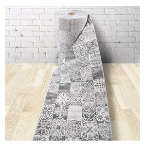 Traversa Beenom design floral-geometric gri 1013-122 Selectează lătime: 080 X