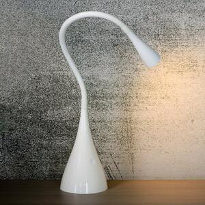 Lucide Lampă de birou Zozy LED, alb, dimabil, braț flexibil, reglabil, Alb, Studiu / Birou, Plastic, Modern, Lumină de lectură
