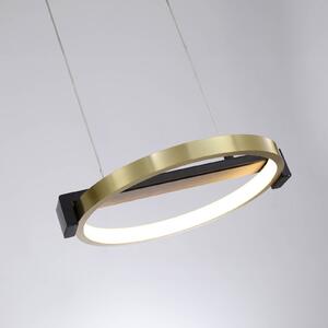 Searchlight Lampă suspendată LED Aerial, 3 becuri, alamă/negru, oțel, reglabil, Bronz / Alamă Veche, Camera de zi / sufragerie, Metal, Modern
