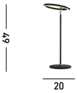 Space LED lampă de masă, negru, metal