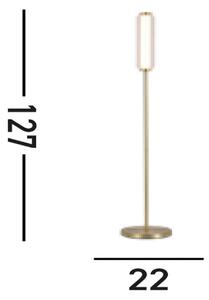 Lampadar LED Mod, culoarea alamei, dimabil în 3 trepte, oțel