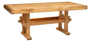 Masa fixa, L200 100 H80 cm, natur antic, lemn masiv