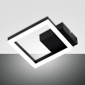 Fabas Luce Aplică de perete LED Bard, negru, 17 x cm, metal, dimabil, reglabil, Negru, Camera de zi / sufragerie, Metal, Modern